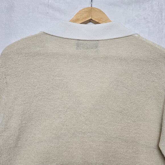 Lahmar Vintage 60s 70s Prep Countryclub Grandpa Plaid Knit Golf Polo Sweater M - Picture 7 of 10